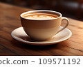 cup of fresh coffee on the table 109571192