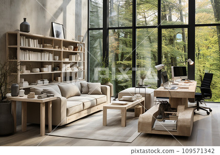 Office space for creative actions in bright, scandinavian style Office space for creative actions in bright, scandinavian style 109571342