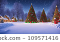 New Year's holidays in a small town, created with the help of generative ai illustration. 109571416