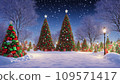 New Year's holidays in a small town, created with the help of generative ai illustration. 109571417