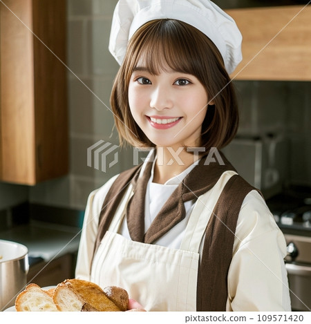 A chef is happy when the dish is completed (Generative AI) A chef is happy when the dish is completed (Generative AI) 109571420
