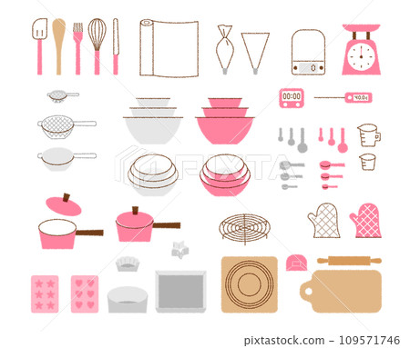 Illustration of confectionery supplies Illustration of confectionery supplies 109571746