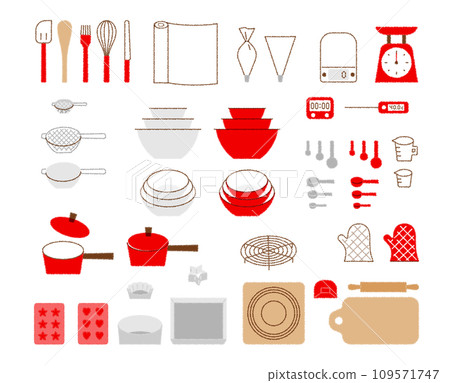 Illustration of confectionery supplies Illustration of confectionery supplies 109571747