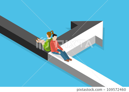 3D Isometric Flat Vector Illustration of Partnership 109572460