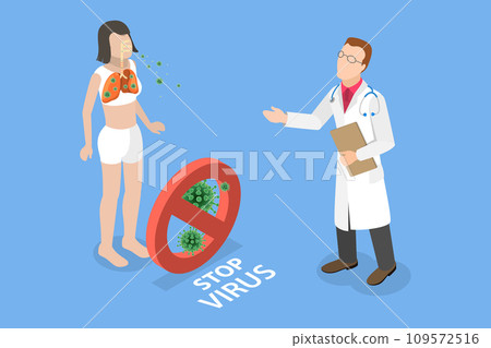 3D Isometric Flat Vector Illustration of Herd Immunity 109572516