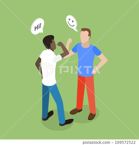 3D Isometric Flat Vector Illustration of Elbow Bump 3D Isometric Flat Vector Illustration of Elbow Bump 109572522