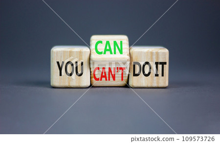 You can do it symbol. Concept word You can or can not do it on beautiful wooden cubes. Beautiful grey table grey background. Business and you can or not do it concept. Copy space. You can do it symbol. Concept word You can or can not do it on beautiful wooden cubes. Beautiful grey table grey background. Business and you can or not do it concept. Copy space. 109573726