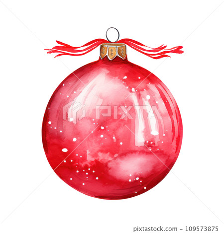 watercolor christmas decoration element isolated watercolor christmas decoration element isolated 109573875