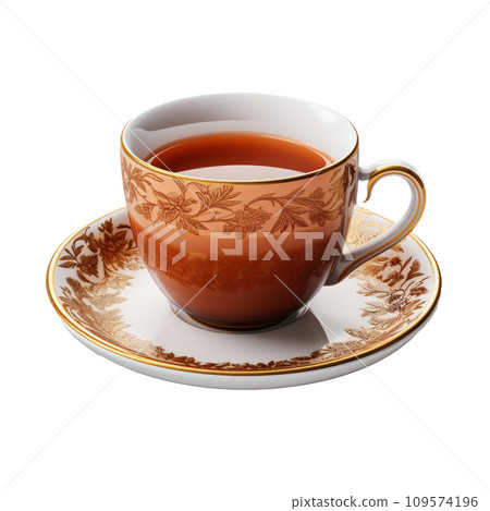 a cup of hot tea isolated a cup of hot tea isolated 109574196