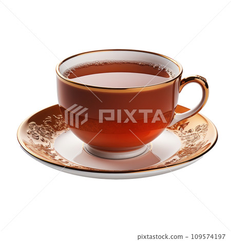 a cup of hot tea isolated a cup of hot tea isolated 109574197