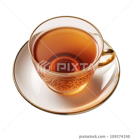 a cup of hot tea isolated a cup of hot tea isolated 109574198