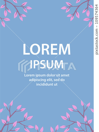 Natural spring background with pink leaves 109574364
