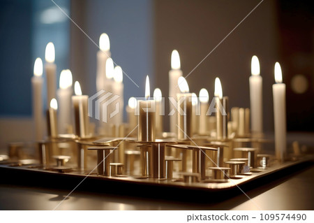 Hanukkah is a Jewish holiday, family religious traditional symbol of Judaism. Hanukkah is a Jewish holiday, family religious traditional symbol of Judaism. 109574490
