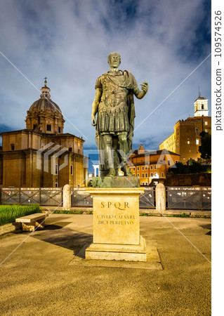 View of Statue of Julius Caesar at Roman Forum site 109574526