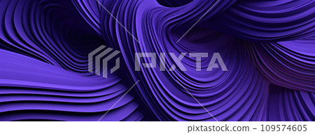 AI-generated content. 3D Abstract Design Background with Wavy and Spiral Curves, Generative AI 109574605