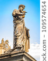 Statue of St. Peter outside of St. Peter's Basilica in Vatican 109574654