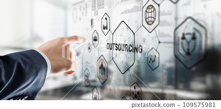 Outsourcing 2024 Human Resources Business Internet Technology Concept 109575981