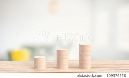 The wood chart for Business concept 3d rendering. The wood chart for Business concept 3d rendering. 109576558