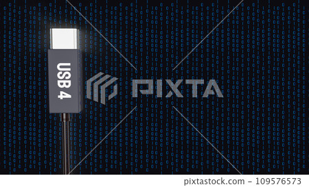 The usb 4 cable for technology concept 3d rendering. The usb 4 cable for technology concept 3d rendering. 109576573