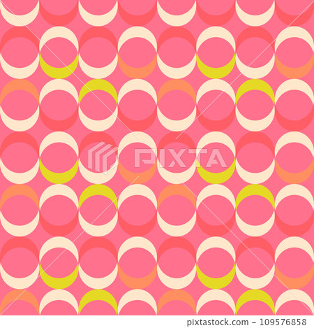 Seamless abstract geometric pattern. Retro style scale repeat background for fabric, textile print or wallpaper design. Vector Illustration. 109576858