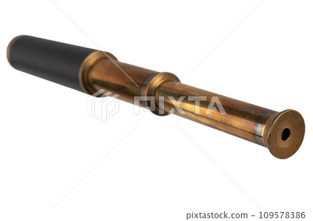 Retro vintage spyglass telescope 109578386