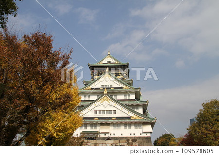 大阪城公園的深秋景色 大阪城公園的深秋景色 109578605