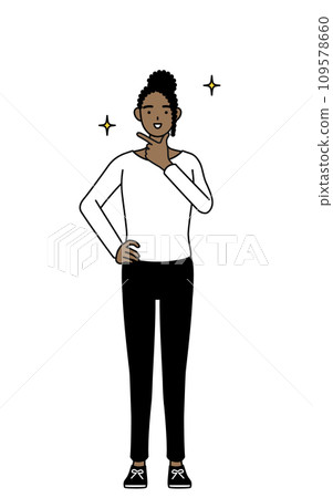 African woman posing confidently African woman posing confidently 109578660