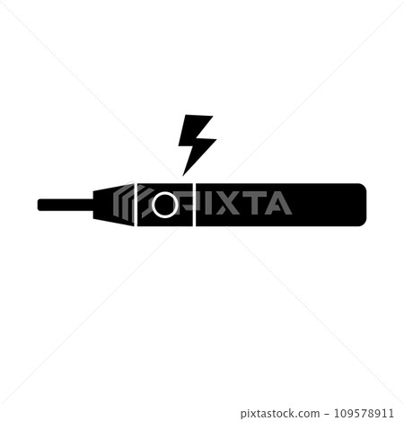 elfbar nachfüll pod läuft aus Electronic cigarette silhouette icon. Vaping... - Stock Illustration  [109578911]