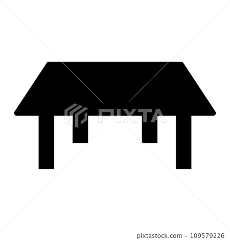 桌子剪影 109579226