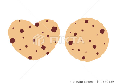 Chocolate chip cookie illustration set Chocolate chip cookie illustration set 109579436