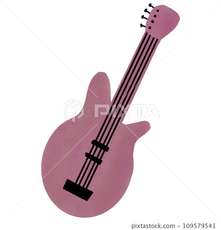 acoustic guitar in a shape of a heart 109579541