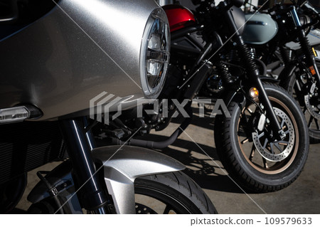 Bike touring Parked bikes lined up b-1 109579633