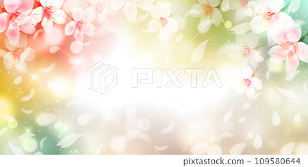 Cherry blossom Japanese pattern spring background Cherry blossom Japanese pattern spring background 109580644