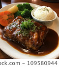 Homemade and simple hamburger steak 109580944