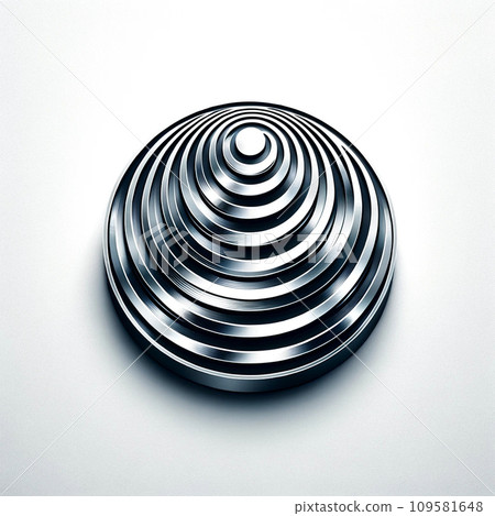 circular metal ripple icon circular metal ripple icon 109581648