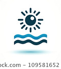 平靜的水圖標 109581652