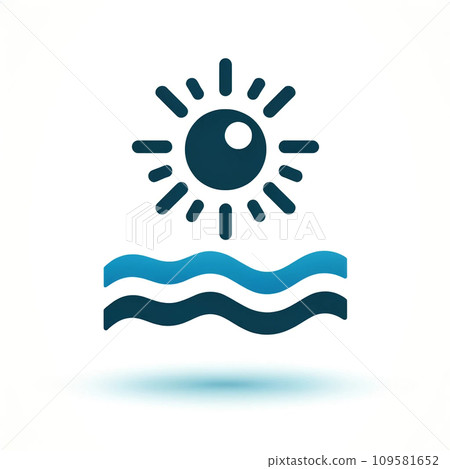 calm water icon 109581652