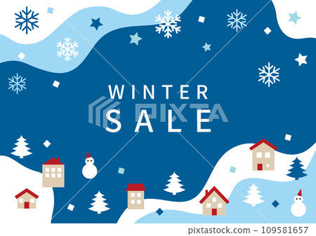 Winter cityscape background with falling snow Winter cityscape background with falling snow 109581657
