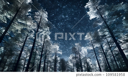 夢幻星空下的雪域森林景觀“AI生成圖像” 夢幻星空下的雪域森林景觀“AI生成圖像” 109581958