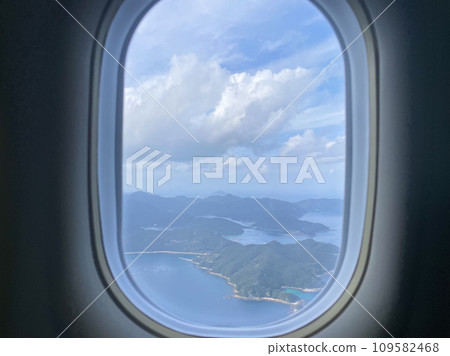 View of the Goto Islands from an airplane 109582468