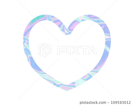 全息風格心插畫素材 109583012