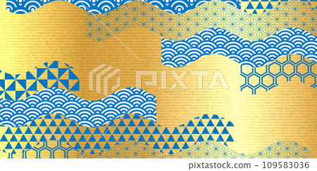 Japanese pattern pattern watercolor background Japanese pattern pattern watercolor background 109583036