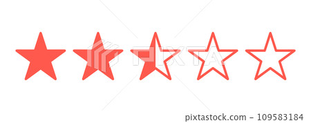 簡單的紅色2.5星標 109583184