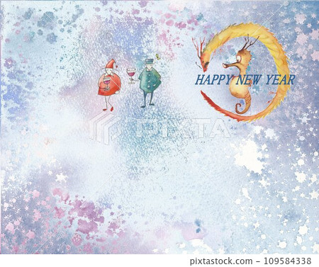 新年素材、龍年、龍的誕生 新年素材、龍年、龍的誕生 109584338