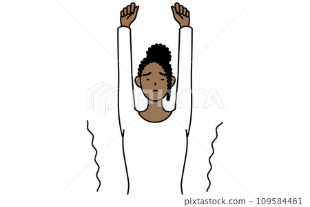 African woman stretching to stretch 109584461