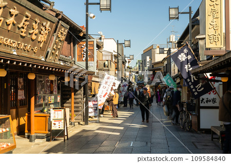 [東京]柴又帝釋天參道，昭和復古街景的黃昏 109584840