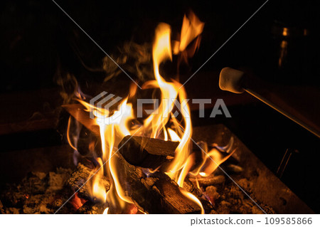 Finish off your barbecue with classic roasted marshmallows 109585866