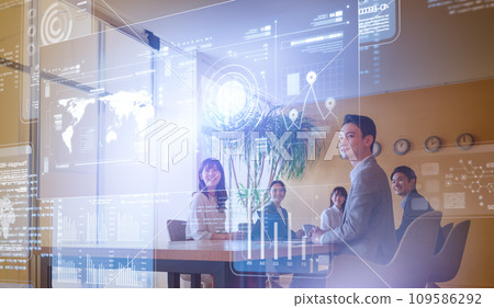 休閒商務人士開會 109586292