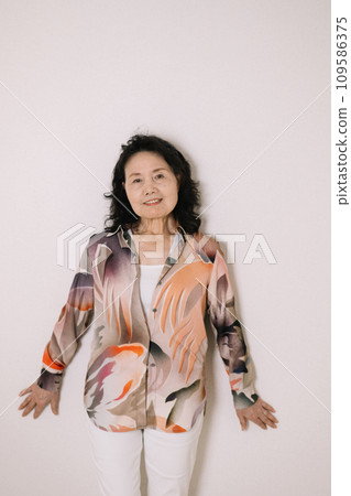 Stylish woman in her 70s Stylish woman in her 70s 109586375