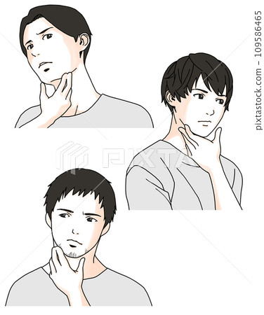 一名男子擔心鬍子不刮的插圖 109586465